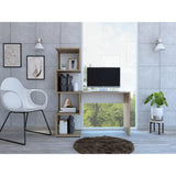 Escritorio Danis Duna y Vino Blanco 120x144.6cm sin Cajones - Escritorios y Archivadores | Bylmo