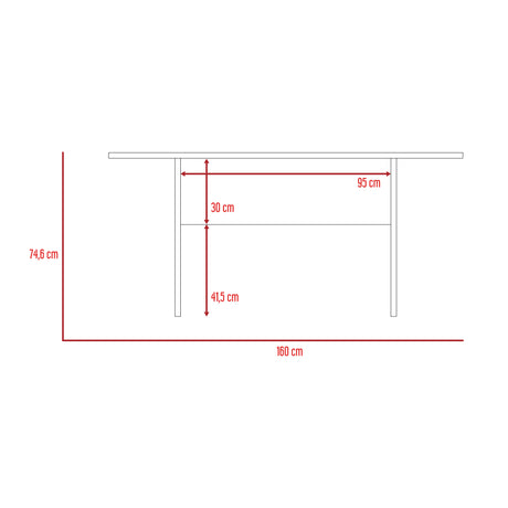 Mesa de Comedor Beijing Wengue 160x74.6cm Rectangular de Seis Puestos sin Sillas - COMEDORES | Bylmo