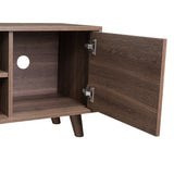 Rack de TV Cincinatti Coñac 115x50cm Para TV Hasta 45 Pulgadas con Un Cajón con Ranuras para Cables y con Patas - Muebles para TV | Bylmo