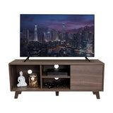 Rack de TV Cincinatti Coñac 115x50cm Para TV Hasta 45 Pulgadas con Un Cajón con Ranuras para Cables y con Patas - Muebles para TV | Bylmo