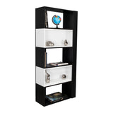 Biblioteca Transformable Cubo Beijing Wengue 70 cm con Módulos Flotantes y Entrepaños - Bibliotecas | Bylmo