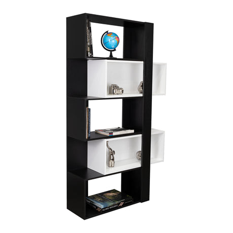 Biblioteca Transformable Cubo Beijing Wengue 70 cm con Módulos Flotantes y Entrepaños - Bibliotecas | Bylmo