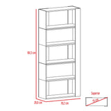 Biblioteca Transformable Cubo Beijing Wengue 70 cm con Módulos Flotantes y Entrepaños - Bibliotecas | Bylmo