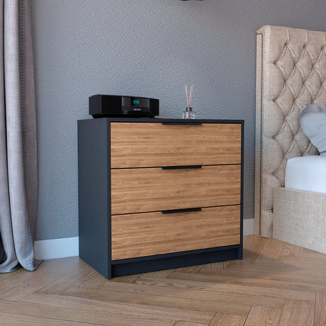 Cómoda Kaia Miel 70x68.7cm De Tres Hileras con Tres Cajones - Cajoneras | Bylmo