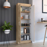 Alacena Nepal Duna y Blanco 60x169.9cm sin Cajones y con Dos Puertas - ALACENAS Y MUEBLES MICROONDAS | Bylmo