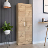 Alacena Nepal Duna y Blanco 60x169.9cm sin Cajones y con Dos Puertas - ALACENAS Y MUEBLES MICROONDAS | Bylmo