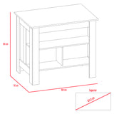Mesa Auxiliar de Cocina Kitchen Duna y Blanco 103x90cm con Dos Entrepaños y con Tres Comportamientos - Muebles Organizadores | Bylmo