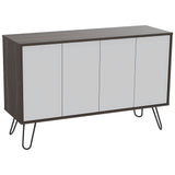 Bifé Vassel Habano y Blanco 117.1x75.6cm con Cuatro Puertas y con Cuatro Compartimientos - BIFES Y ARRIMOS | Bylmo