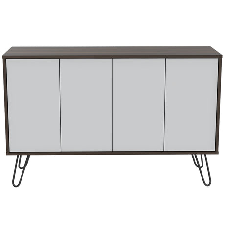 Bifé Vassel Habano y Blanco 117.1x75.6cm con Cuatro Puertas y con Cuatro Compartimientos - BIFES Y ARRIMOS | Bylmo