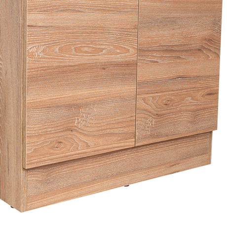 Alacena Nepal Miel y Blanco 60x170cm con Dos Puertas - Muebles Organizadores | Bylmo