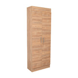 Alacena Nepal Miel y Blanco 60x170cm con Dos Puertas - Muebles Organizadores | Bylmo