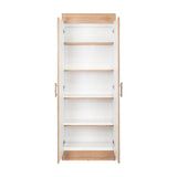 Alacena Nepal Miel y Blanco 60x170cm con Dos Puertas - Muebles Organizadores | Bylmo