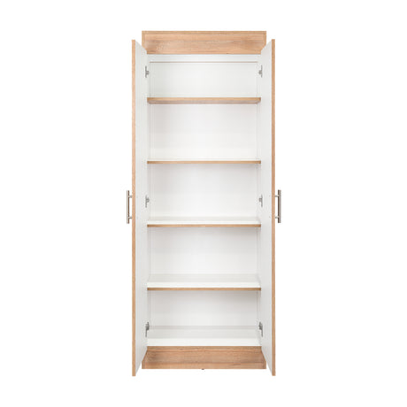 Alacena Nepal Miel y Blanco 60x170cm con Dos Puertas - Muebles Organizadores | Bylmo