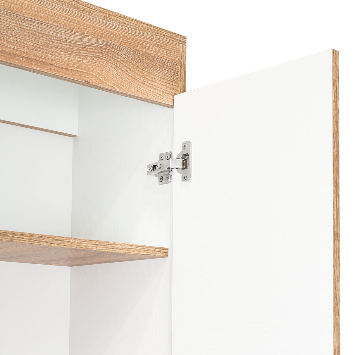 Alacena Nepal Miel y Blanco 60x170cm con Dos Puertas - Muebles Organizadores | Bylmo