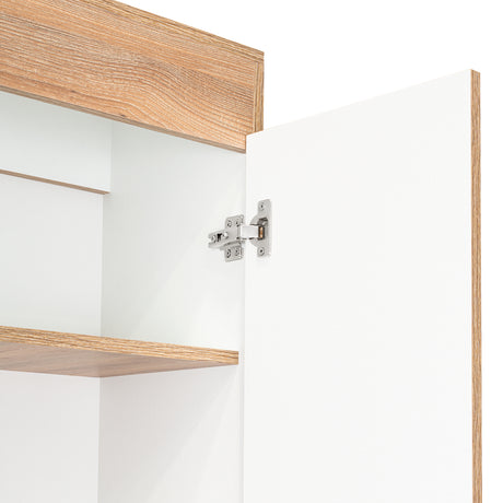Alacena Nepal Miel y Blanco 60x170cm con Dos Puertas - Muebles Organizadores | Bylmo