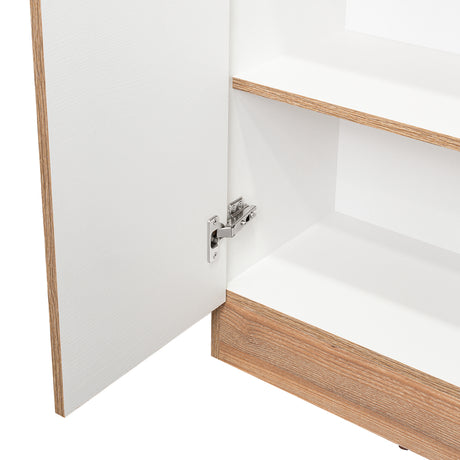 Alacena Nepal Miel y Blanco 60x170cm con Dos Puertas - Muebles Organizadores | Bylmo