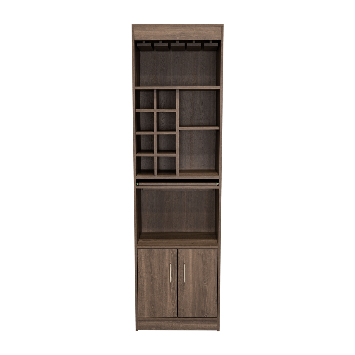 Bar Syrah Coñac 51x180cm con Un Cajón y con Ocho Portabotellas - Bares | Bylmo