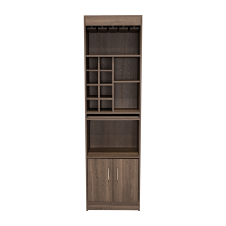 Bar Syrah Coñac 51x180cm con Un Cajón y con Ocho Portabotellas - Bares | Bylmo