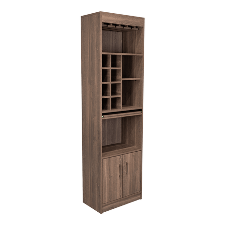 Bar Syrah Coñac 51x180cm con Un Cajón y con Ocho Portabotellas - Bares | Bylmo