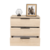 Cómoda Kaia Rovere y Blanco 70x68.7cm De Tres Hileras con Tres Cajones - Cajoneras | Bylmo