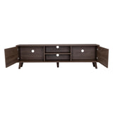 Rack de TV Z Coñac 180x52.5cm Para TV Hasta 80 Pulgadas con Dos Cajones con Ranuras para Cables y con Patas - Muebles para TV | Bylmo