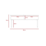 Mesa de Centro 5G rovere y Wengue 105.1x45.7cm Rectangular Extensible con Compartimiento - MESAS DE CENTRO | Bylmo