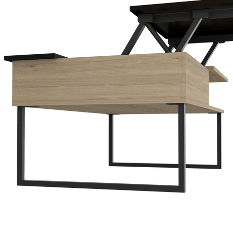 Mesa de Centro 5G rovere y Wengue 105.1x45.7cm Rectangular Extensible con Compartimiento - MESAS DE CENTRO | Bylmo