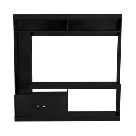 Centro de Entretenimiento Dante Wengue 180x170.6cm Para TV Hasta 45 Pulgadas con Un Cajón - Muebles para TV | Bylmo