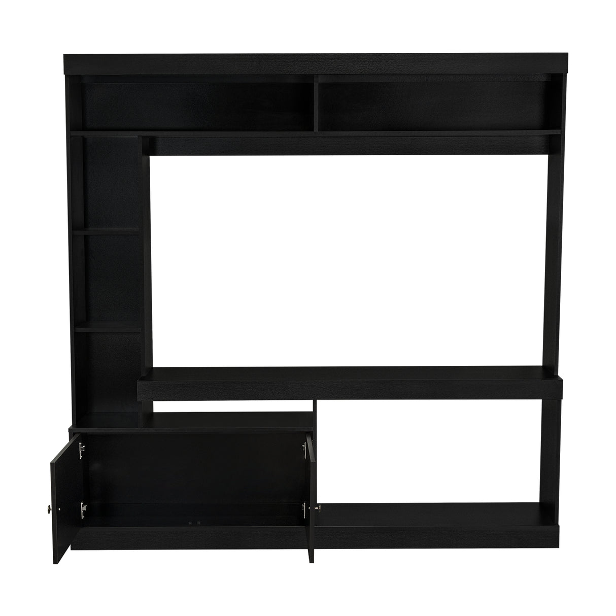 Centro de Entretenimiento Dante Wengue 180x170.6cm Para TV Hasta 45 Pulgadas con Un Cajón - Muebles para TV | Bylmo