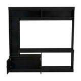 Centro de Entretenimiento Dante Wengue 180x170.6cm Para TV Hasta 45 Pulgadas con Un Cajón - Muebles para TV | Bylmo