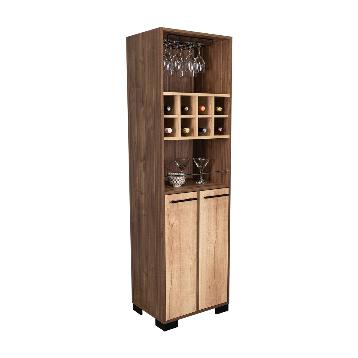 Bar Marsella Gales 52.9x179.8cm con Un Cajón y con Ocho Portabotellas - Bares | Bylmo