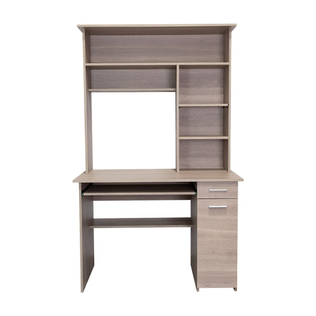 Centro de Computo Minka Bardolino 110 cm con Cajón, Puerta y Entrepaños - Escritorios y Archivadores | Bylmo