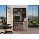 Centro de Computo Minka Bardolino 110 cm con Cajón, Puerta y Entrepaños - Escritorios y Archivadores | Bylmo