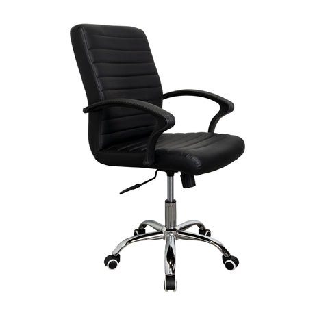 Silla de Oficina Negro 58x54cm con Apoya Brazos - Sillas de Oficina | Bylmo