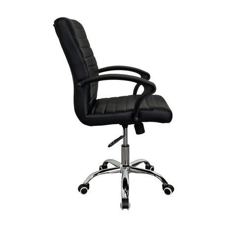 Silla de Oficina Negro 58x54cm con Apoya Brazos - Sillas de Oficina | Bylmo