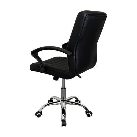 Silla de Oficina Negro 58x54cm con Apoya Brazos - Sillas de Oficina | Bylmo