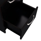 Mesa de Noche Argento Wengue 40x46.5cm con Dos Cajones - MESAS DE NOCHE | Bylmo