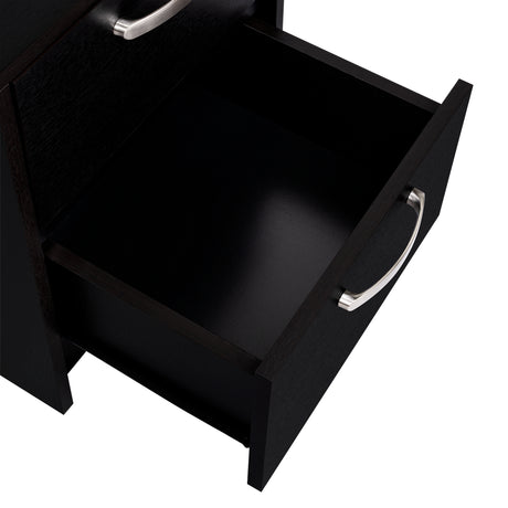 Mesa de Noche Argento Wengue 40x46.5cm con Dos Cajones - MESAS DE NOCHE | Bylmo