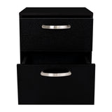 Mesa de Noche Argento Wengue 40x46.5cm con Dos Cajones - MESAS DE NOCHE | Bylmo