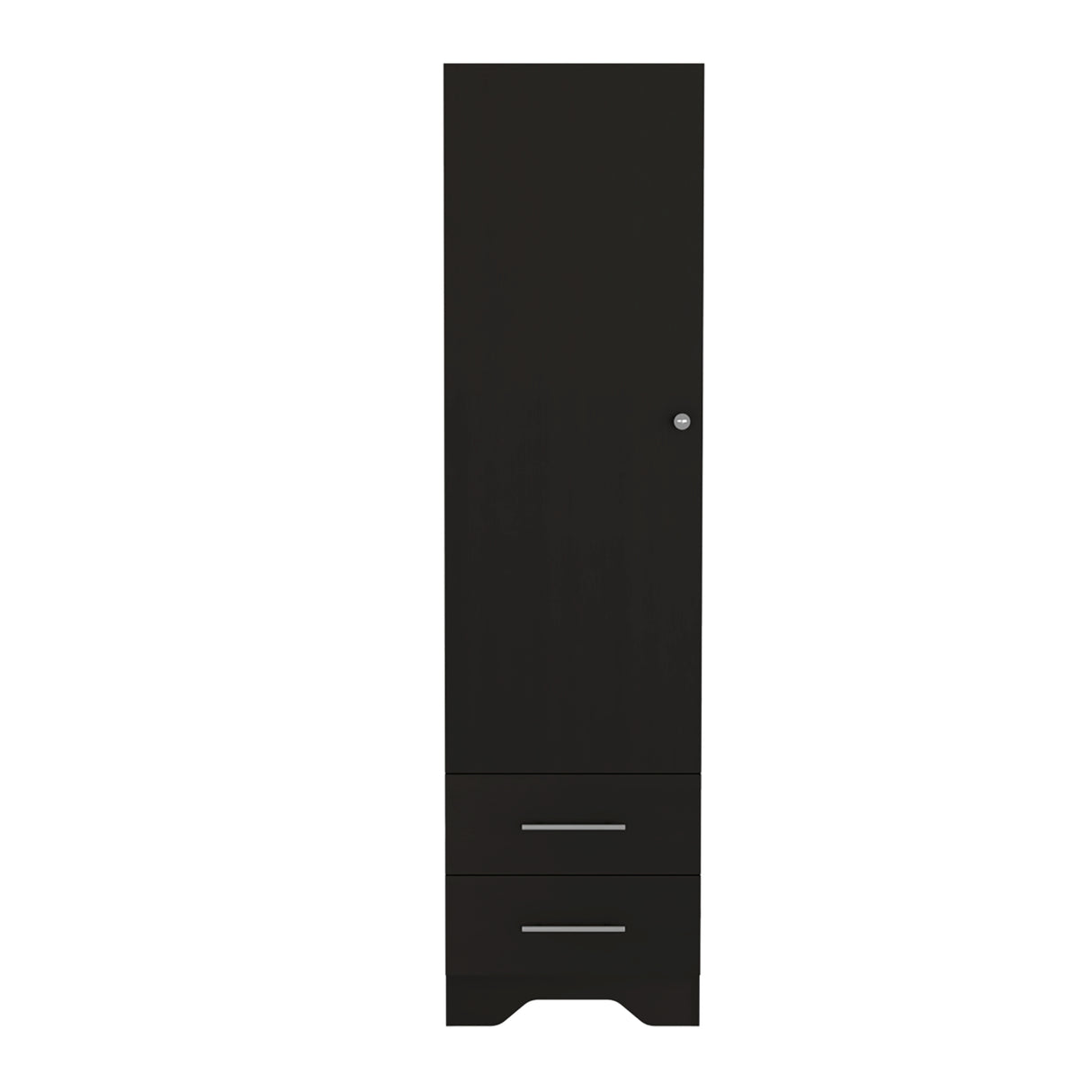 Closet Pontevedra Wengue 48x180cm con Una Puerta y con Dos Cajones - CLOSETS | Bylmo