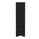 Closet Pontevedra Wengue 48x180cm con Una Puerta y con Dos Cajones - CLOSETS | Bylmo