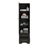 Closet Pontevedra Wengue 48x180cm con Una Puerta y con Dos Cajones - CLOSETS | Bylmo
