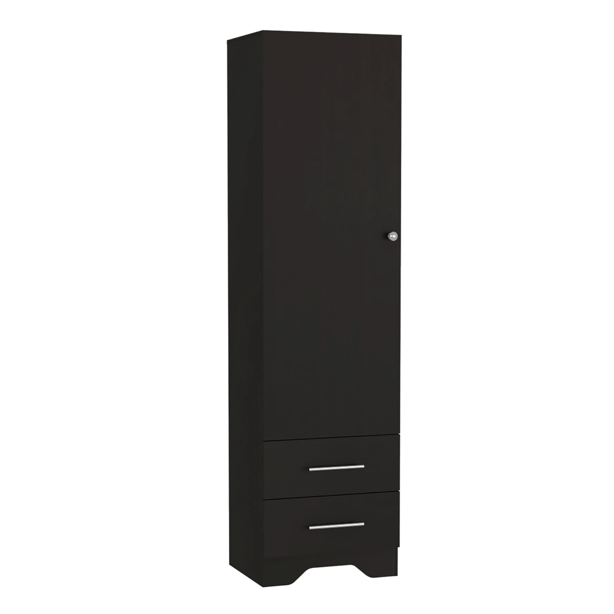 Closet Pontevedra Wengue 48x180cm con Una Puerta y con Dos Cajones - CLOSETS | Bylmo