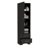 Closet Pontevedra Wengue 48x180cm con Una Puerta y con Dos Cajones - CLOSETS | Bylmo