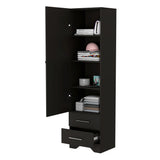 Closet Pontevedra Wengue 48x180cm con Una Puerta y con Dos Cajones - CLOSETS | Bylmo