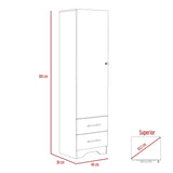 Closet Pontevedra Wengue 48x180cm con Una Puerta y con Dos Cajones - CLOSETS | Bylmo