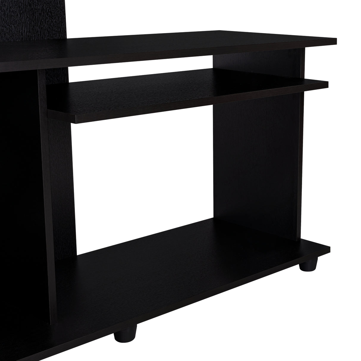 Centro de Entretenimiento Magallanes Wengue 120x140cm para TV Hasta 50" Pulgadas con Tres Compartimientos y con Ranuras para Cables