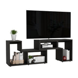 Rack de TV Extensible Beijing Wengue 160x57cm para TV Hasta 32" Pulgadas con Cuatro Compartimientos - MUEBLES DE TV | Bylmo
