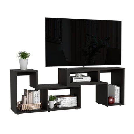 Rack de TV Extensible Beijing Wengue 160x57cm para TV Hasta 32" Pulgadas con Cuatro Compartimientos - MUEBLES DE TV | Bylmo