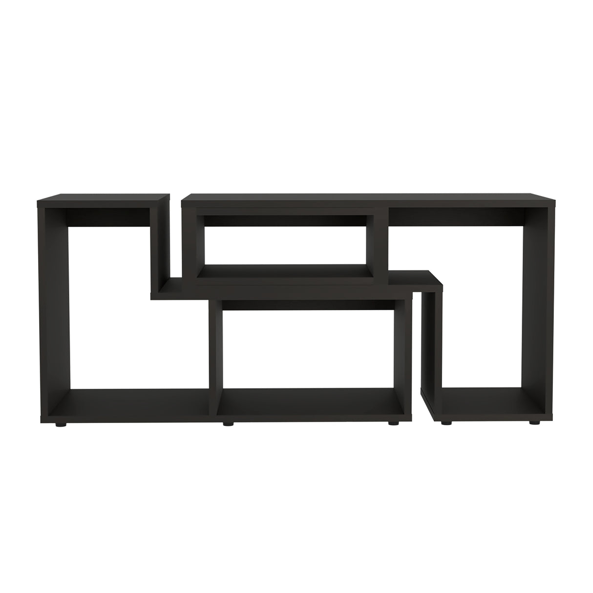 Rack de TV Extensible Beijing Wengue 160x57cm para TV Hasta 32" Pulgadas con Cuatro Compartimientos - MUEBLES DE TV | Bylmo